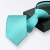 Alizeal Boys Pre-Tied 2.4" Zip Slim Tie - aqua