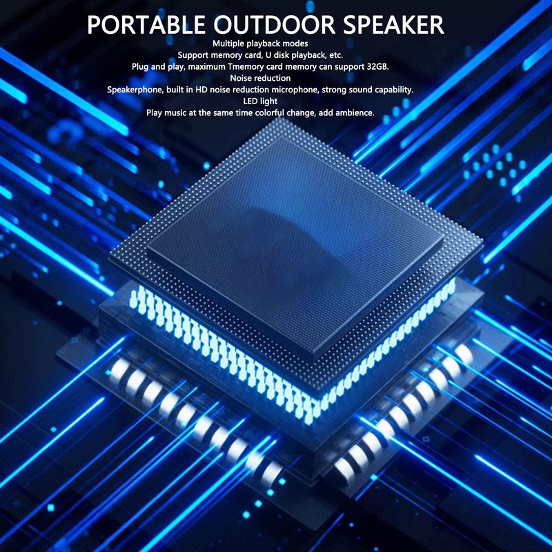 10W Bluetooth Speaker Portable LED Light Dual Speaker Bluetooth Speaker
