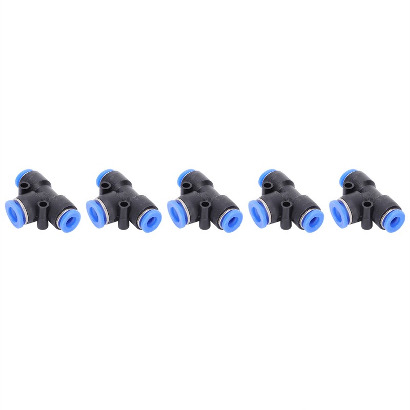 50Pcs 3‑Way Pneumatic Connector Quick PU Tube Hose Push in