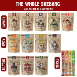 Augason Farms Beef Jerky & Meat Sticks Variety Pack | Beef Jerky Gifts for Men | High Prote...