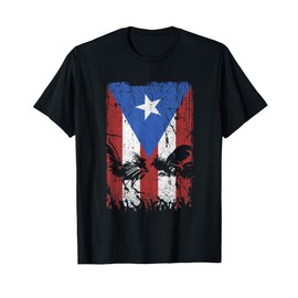 Cock Fight Gallo's Gallero Fighting Rooster Puerto Rico Flag T-Shirt