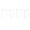 2 Pack 9" Acrylic Display Riser Box with One Open