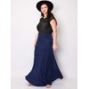 MBJ WB296 Womens Lightweight Floor Length Maxi Skirt XXL Navy