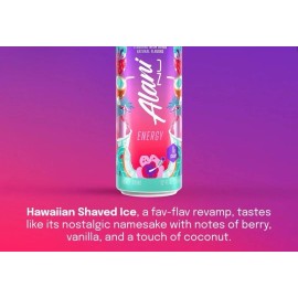 Alani Nu Sugar-Free Energy Drink Pre-Workout Performance Hawaiian Shaved Ice ...