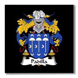Carpe Diem Designs Padilla Family Crest/Coat of Arms Ceramic Tile for Coaster, Hot Plate, Trivet or Decorative Accent