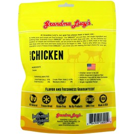 Grandma Lucy's 3 Pack of Freeze-Dried Chicken Single-Ingredient Treats for Dogs and Cats, 4 Ounces Each, Made in The USA