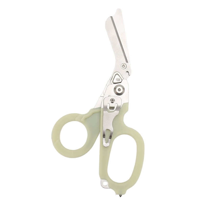 Emergency Response Shears Stainless Steel Luminous Multifunctional Foldable Scissors Pliers