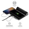 iHome Wireless Charger with Digital Alarm Clock, USB-A and USB-C