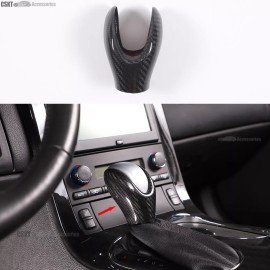 CSKT2022 Real Carbon Fiber Gear Shift Knob Frame Cover Trim Fits Corvette C6 2005-2013