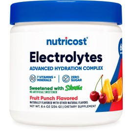 Nutricost Electrolyte Complex Powder (60 Servings, Fruit Punch) - Hydration Supplement Drink Mix with Vitamins and Minerals