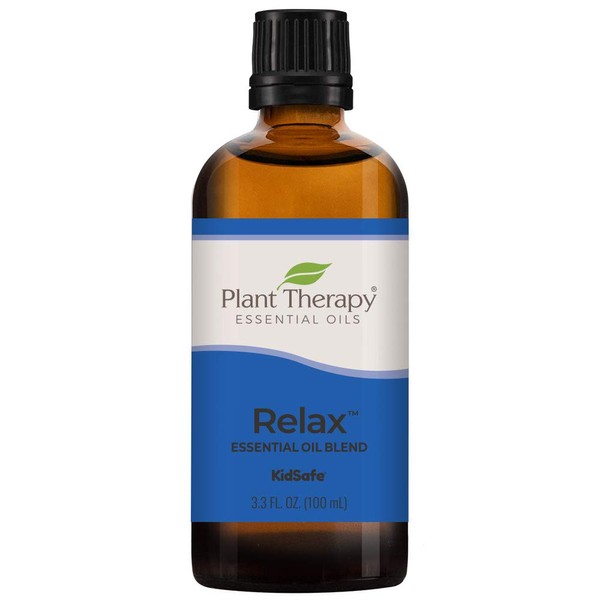 Plant Therapy Relax Essential Oil Blend 100% Pure, Undiluted, Natural Aromatherapy, Therapeutic Grade 100 mL (3.3 oz)