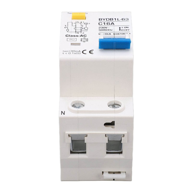 Circuit Breaker 1P+N AC 16A Residual Current Earth Leakage Protection