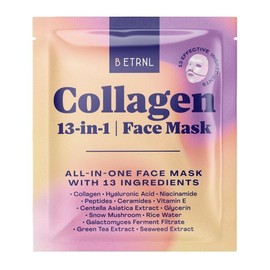 B ETRNL Collagen Face Mask - 13-in-1 Bio Collagen Real Deep Overnight Mask - Hydrating Glass Skin Facial Mask - Anti Wrinkle Korean Skincare Inspired Face Sheet Masks - Quantity: 8 Pack