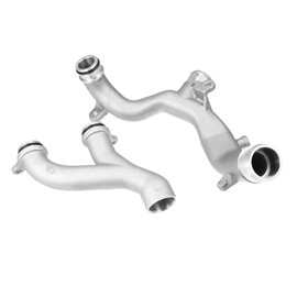 X AUTOHAUX 1 Set Aluminum Thermostat Top Crossover Hose Coolant Pipe Water Outlet for Land Rover for Range Rover Sport LR4 Discovery for Jaguar XJ XF XE LR092992 LR090630 AJ813917 AJ813865