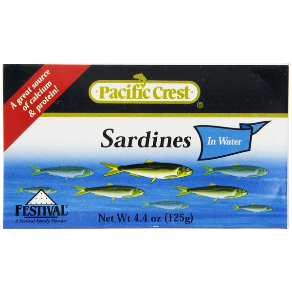 Pacific Crest Sardines in Water, 4.4-Ounce, (Pack of 50)