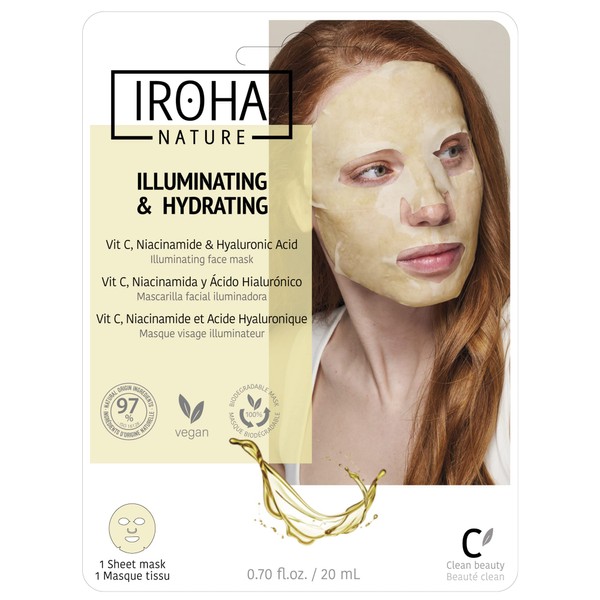 Iroha Face Intensive Mask with Vitamin C and Hyaluronic Acid (Pack of 1)