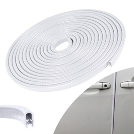 Wuyaoyao 16.4Ft (5M) Car Door Edge Guards, Rubber U Shape Automotive Door Entry Guard Protector Strip, No Glue Required, Universal Vehicle Doors Edge Trim, Exterior Car Accessories (White, 16.4FT)