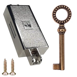 cyclingcolors Louis XVI 16 Turning Bar Lock Furniture Lock Decorative Key Cabinet Lock Screw-On Door Left