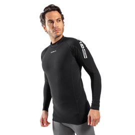 Gul Mens Evotherm Thermal Long Sleeve Fl Black - Thermal Warm Heat Layer Layers UV Sun Protection and SPF Properties