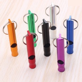 Pack of 14 Aluminium Alloy Sports Whistle, Whistle Whistle, Emergency Whistles with Key Ring, Survival Emergency, Applies to Referees, Hiking, Camping, Climbing (Seven Colours)