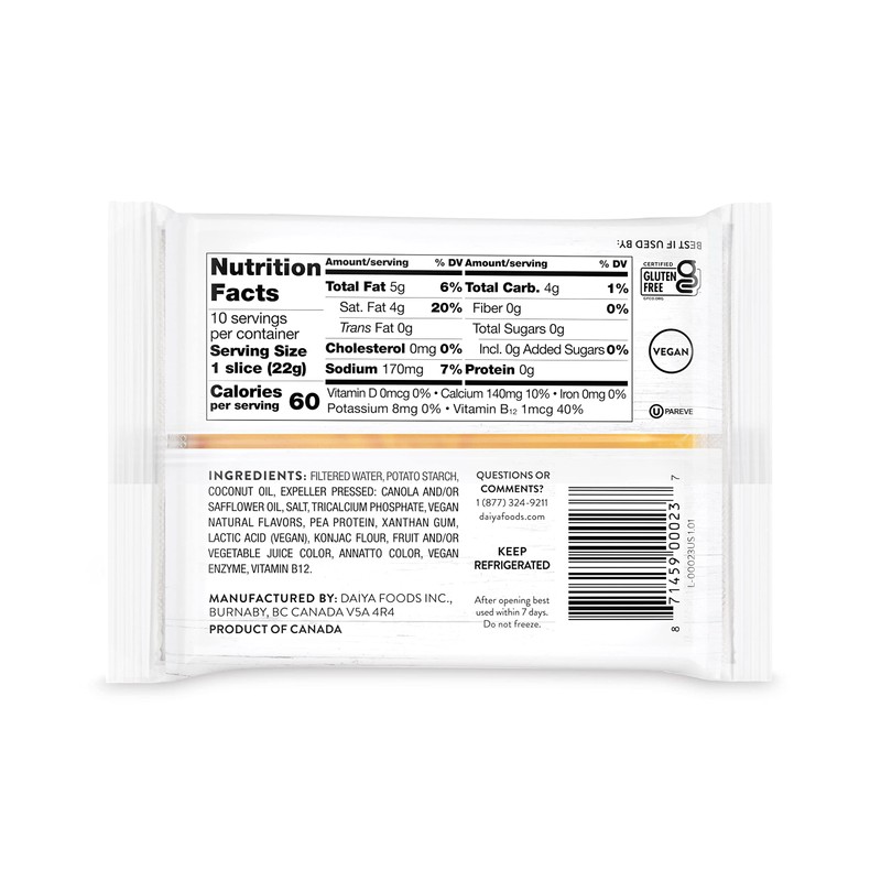 Daiya American Style Cheese Slices, 7.8 Ounce (pack Of 08)