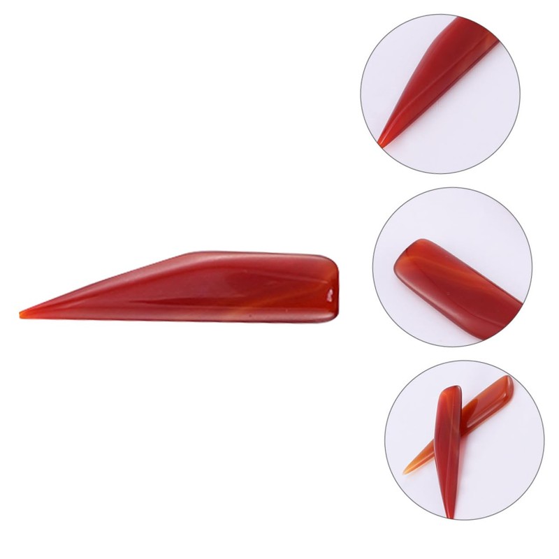 STOBOK Essential Jewelry Care Kit 3pc Agate Burnisher Polisher for