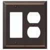 Amerelle 163RDDB Century Wallplate, 1 Rocker / 1 Duplex Outlet,