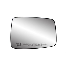Fit System 30244 Passenger Side Heated Mirror Glass w/Backing Plate, Dodge Ram Pick-Up 1500, Ram Pick-Up 2500, 3500, 6 3/8" x 9" x 10" (w/o Towing pkg, w/o auto dimming)