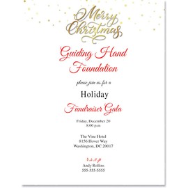 Paperdirect Merry Christmas Dazzle Confetti Holiday Winter Theme Stationery, Border Paper, Letterhead 8.5 x 11, 25 sheets, Elegant Premium Writing Paper, Decorative Printer Paper