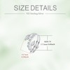 SHEAISRS 925 Sterling Silver Branch Leaf Ring Opening Adjustable Ring