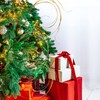 MTLEE 12 Pieces Glitter Gold Christmas Tree Picks and Sprays