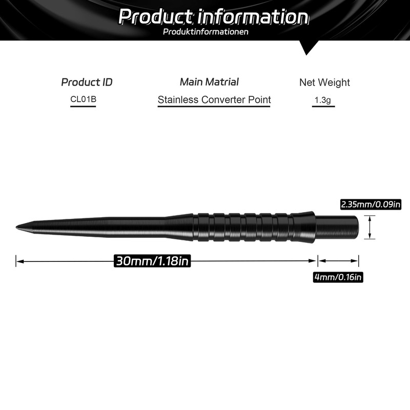 CyeeLife Darts Points,Point Dart Tips (3 Pack Set of Tips)