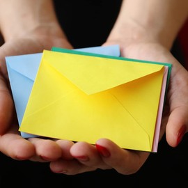 120 Pcs Mini Small Envelopes Cute Lovely Coloured Small Envelopes Mini Cards and envelopes Colourful envelopes White Blank Cards for Christmas, Thanksgiving, Wedding, Birthday Party Supplies