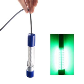 LED Underwater Fishing Light Squid Shrimp Light 12V-24V 8W 1000 Lumens Submersible Fish Light for Dock Super Bright Crappie Light Bait Light Boat Decorative Light with 6.6yd Cord for Night Fishing