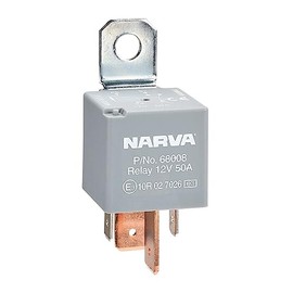Narva 12V 50A Normally Open 4 Relay with Resistor Protection Blister Pack