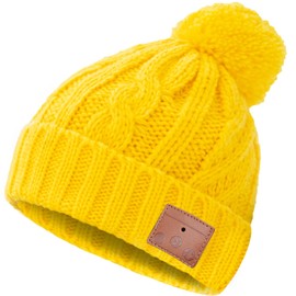 beanie Bluetooth, MUSICBEE Bluetooth V5.2 Wireless Knit Winter Cap, 24 Hour Play time, Built-in Microphone and HD Stereo Speakers(Black