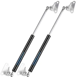 Gas Struts 15 inch 22.5lb with Brackets (2 Pack) - Light Duty Lift Support for Camper Door & Storage Box Lid - Hydraulic Spring Shocks for Cabinet Door, Bench Lid, Boat Hatch