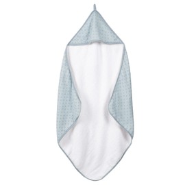 roba Organic Hooded Towel 'Lil Planet' Light Blue/Sky, Muslin Fabric, Organic Cotton, GOTS, 80 x 80 cm