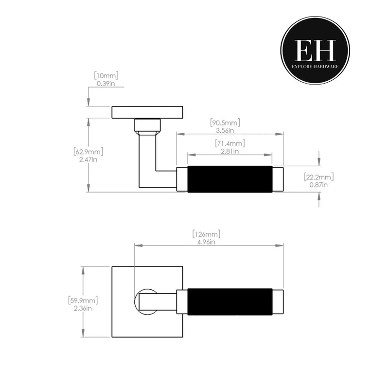 Explore Hardware New York Solid Brass Passage Door Lever –