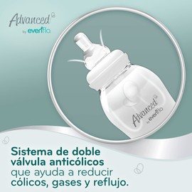 Advanced by Evenflo, Mamila Anticólicos, Flujo Rápido, Cuello Estándar, Paquete de 2 Piezas, MEX
