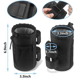 Bike Water Bottle Holder Bag,1Pc Bike Handlebar Cup Holder Bicycle Water Bottle Drink Holder Bag,Bike Handlebar Water Bottle Bag Drink Cup Holder Bicycle Front Insulated Stem Bag,Bike Cup Holder Bag
