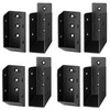 MOUNTAIN_ARK 4 Pair 2x4 Black Deck Fence Railing Bracket for