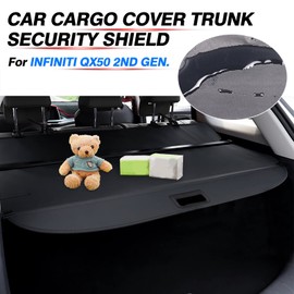 Powerty Cargo Cover for 2019-2025 Infiniti QX50 Retractable Trunk Cover Trunk Shielding Shade for QX50 Accessories Cargo Luggage Cover No Gap (Not for QX55)