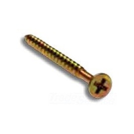 Metallics JGDS3 Yellow Zinc Chromate Hardened Steel Phillips Drive Flat Head Deck Screw #6 x 2 Inch