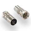 HB-Digital 2-Piece SAT Antenna Adapter Set – Antenna Plug (Male)