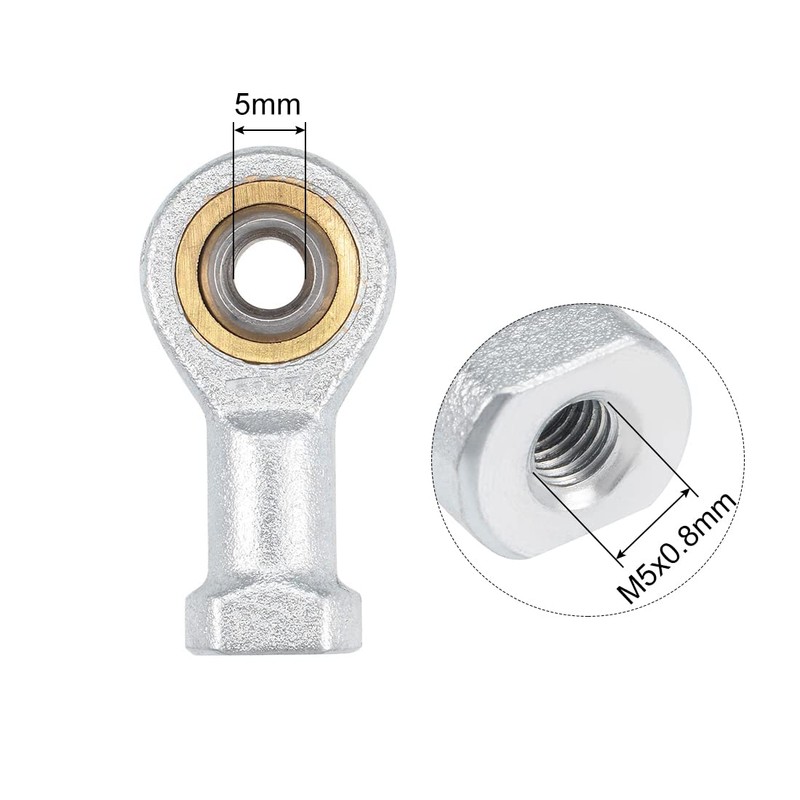 sourcing map 5mm Rod End Bearing M5x0.8mm Rod Ends Ball