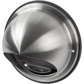 Repa Market 4" Inch Stainless Steel Vent Cover with Rubber Seal - Round HVAC Intake/Exhaust Cap with Grille to Prevent Air Back Flow from Gusts - Includes Water Drip for Drainage