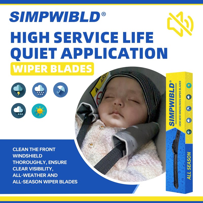 SIMPWIBLD 3 wipers Replacement for 2016-2022 Honda Pilot Windshield Wiper