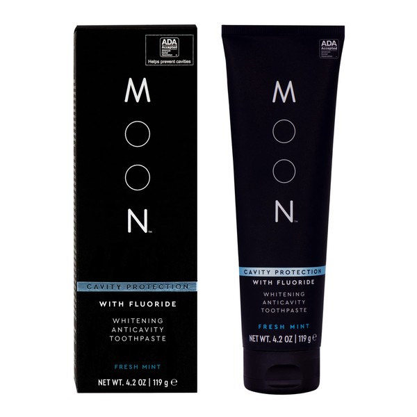 MOON Whitening Anticavity Toothpaste with Fluoride, Fresh Mint Flavor for Clean Breath