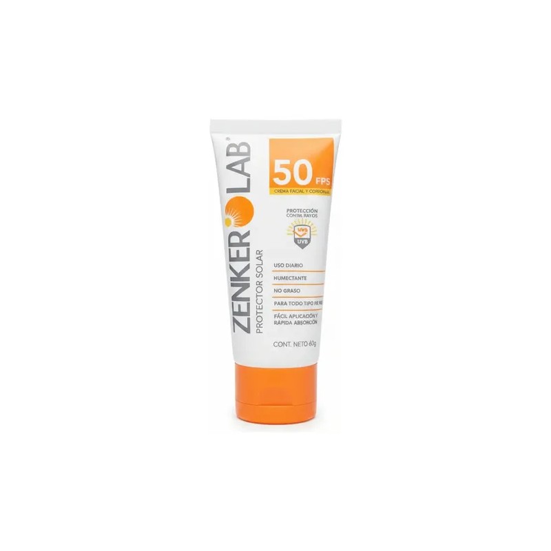 Protector Solar Zenker Lab 50fps Facial Y Corporal 60ml